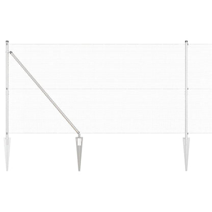 Zaunpfosten Silber 10 x 1,2 m (16 x 16 mm Netz) Stahl