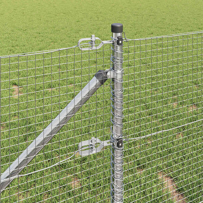 Zaunpfosten Silber 25 x 0,8 m (19 x 19 mm Masche) Stahl