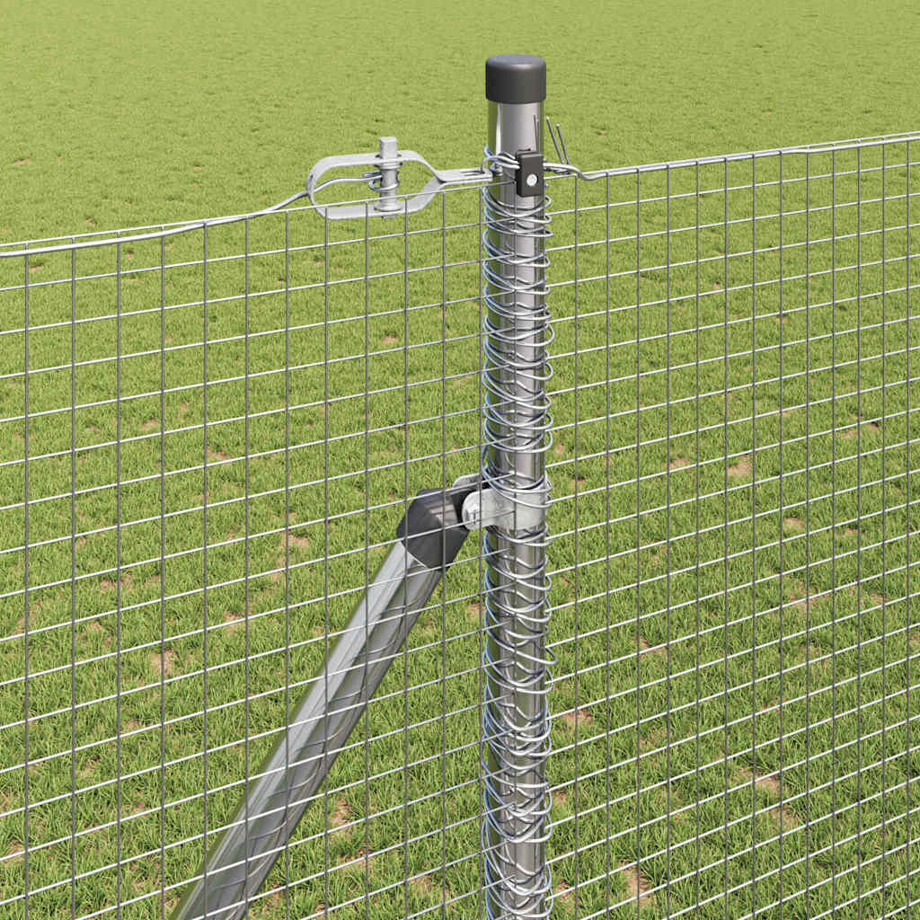 Zaunpfosten Silber 25 x 1,5 m (19 x 19 mm Masche) Stahl