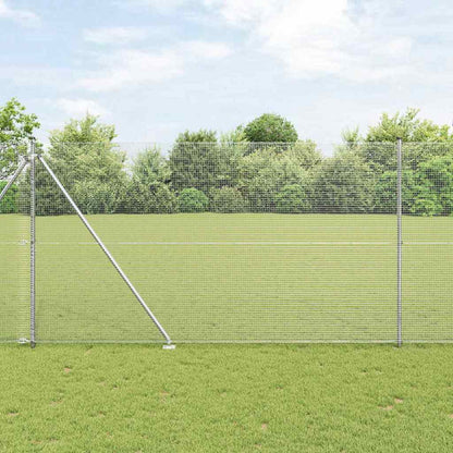 Zaunpfosten Silber 25 x 1,6 m (16 x 16 mm Netz) Stahl