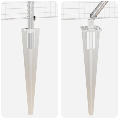 Zaunpfosten Silber 100 x 0,4 m (25 x 25 mm Netz) Stahl