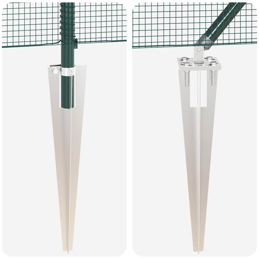 Zaunpfosten Grün 10 x 0,8 m (12 x 12 mm Maschendraht)