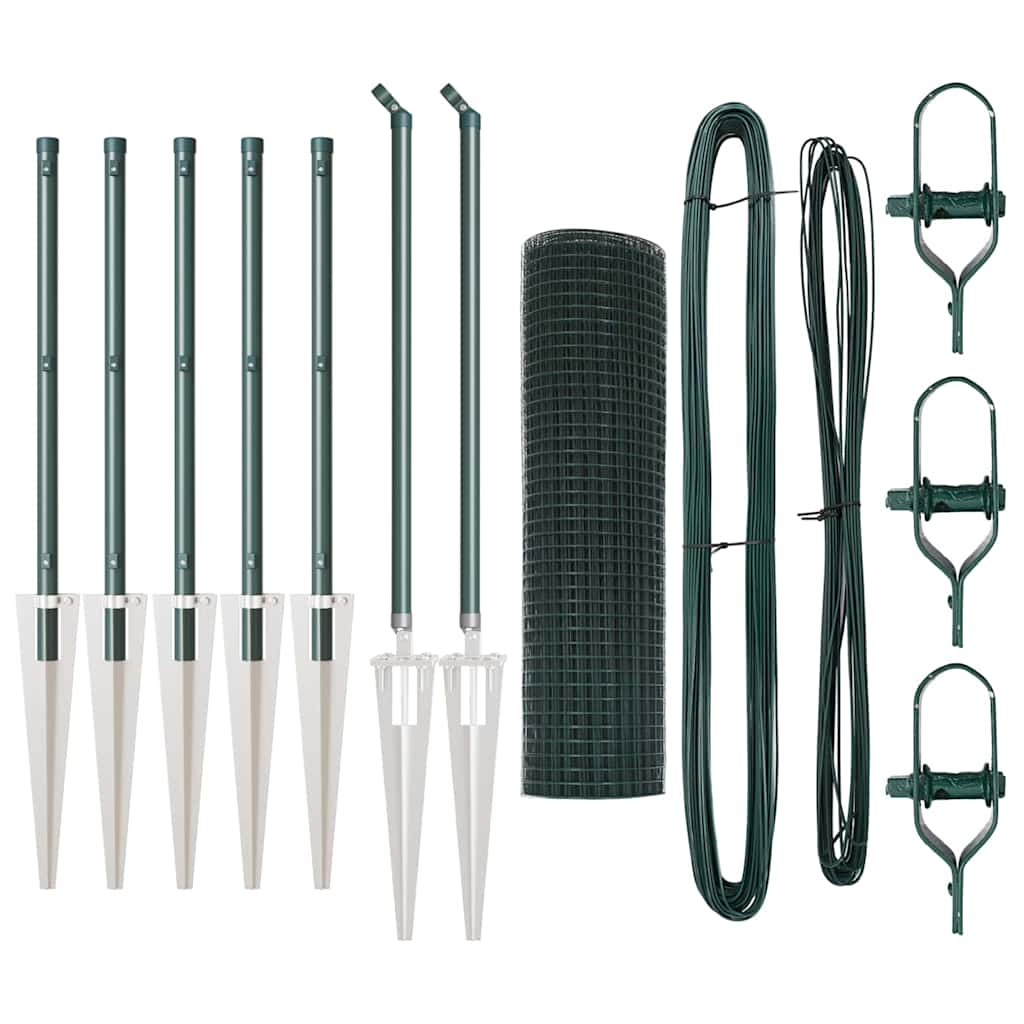 Zaunpfosten Grün 10 x 0,8 m (12 x 12 mm Maschendraht)