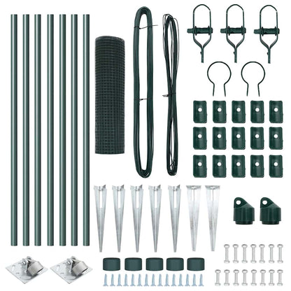 Zaunpfosten Grün 10 x 0,8 m (12 x 12 mm Maschendraht)