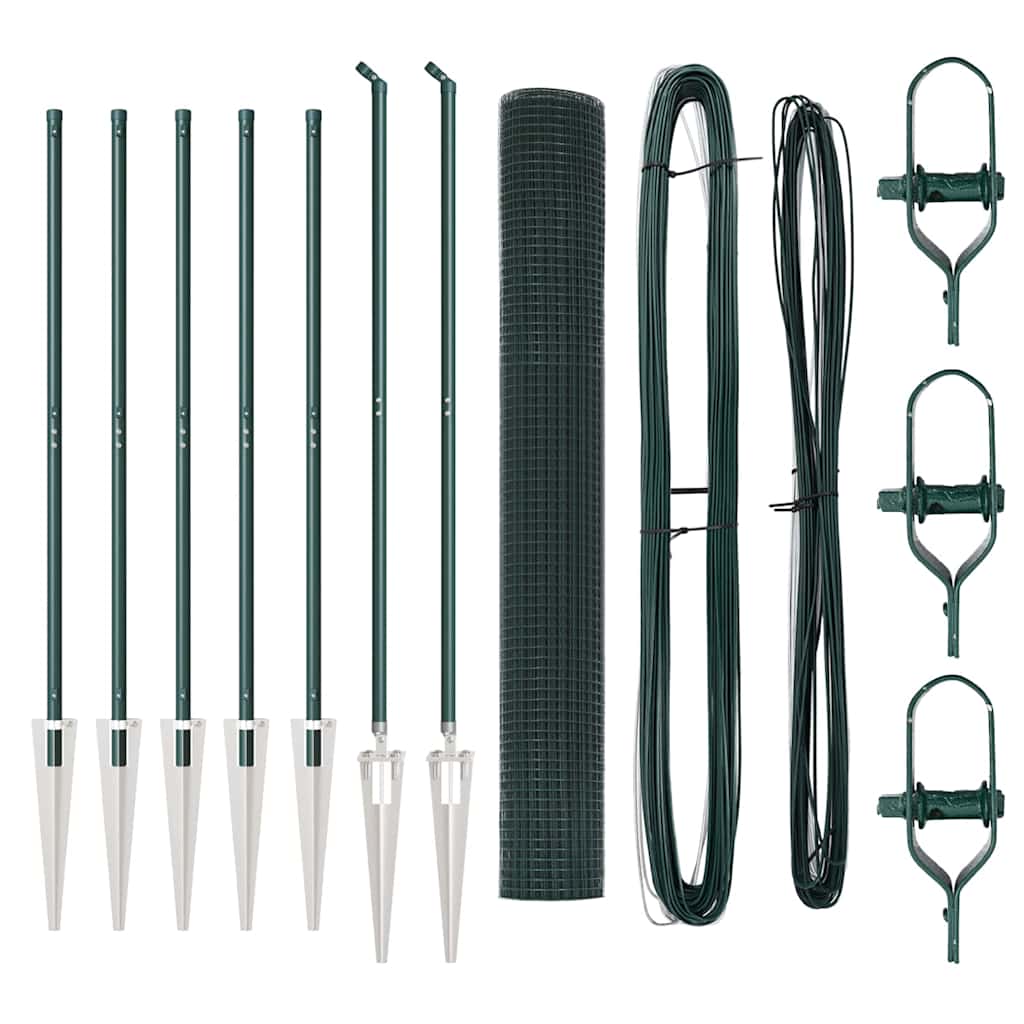 Zaunpfosten Grün 10 x 1,4 m (19 x 19 mm Drahtgewebe)