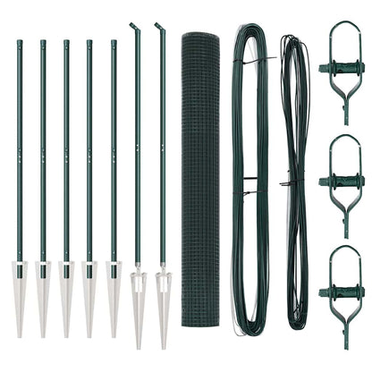 Zaunpfosten Grün 10 x 1,4 m (19 x 19 mm Drahtgewebe)