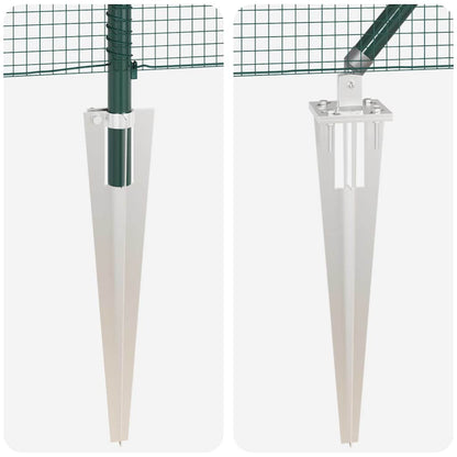 Zaunpfosten Grün 10 x 1,6 m (16 x 16 mm Maschenweite)