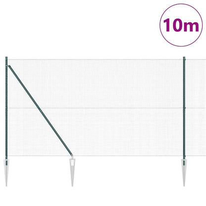 Zaunpfosten Grün 10 x 1,6 m (16 x 16 mm Maschenweite)