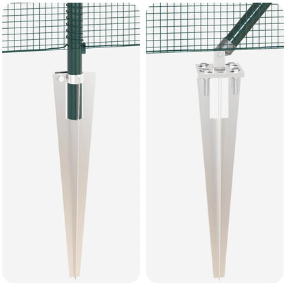 Zaunpfosten Grün 25 x 1 m (12 x 12 mm Masche) Stahl