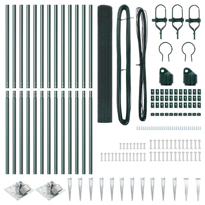 Zaunpfosten Grün 25 x 1 m (12 x 12 mm Masche) Stahl