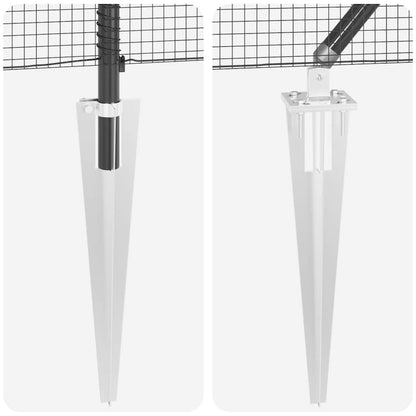 Zaunpfosten Grau 10 x 1,6 m (16 x 16 mm Maschenweite)