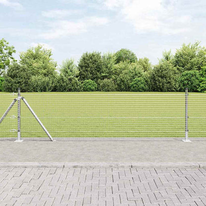 Zaunpfosten Silber 10 x 0,6 m (Masche 25 x 25 mm) Stahl