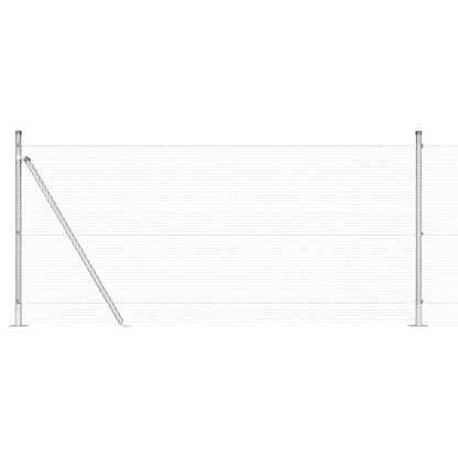 Zaunpfosten Silber 25 x 1 m (16 x 16 mm Netz) Stahl