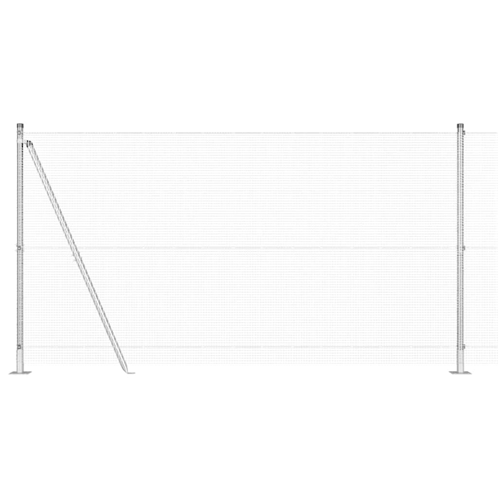 Zaunpfosten Silber 25 x 1,2 m (12 x 12 mm Masche) Stahl