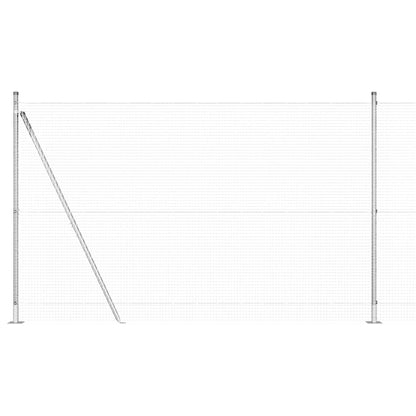 Zaunpfosten Silber 25 x 1,4 m (19 x 19 mm Netz) Stahl