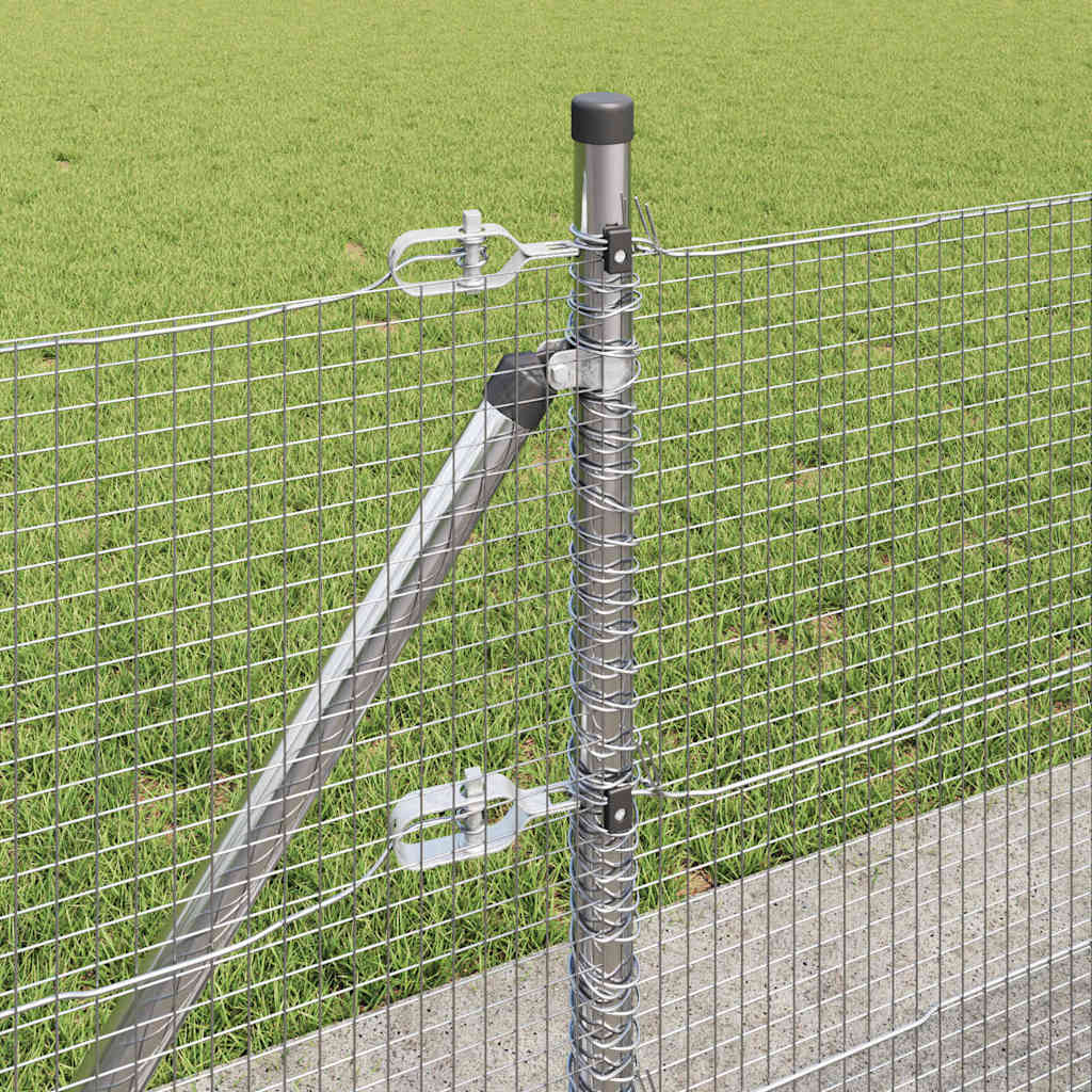 Zaunpfosten Silber 50 x 0,6 m (16 x 16 mm Maschen) Stahl