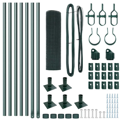 Zaunpfosten Grün 10 x 0,5 m (25 x 25 mm Netz) Stahl