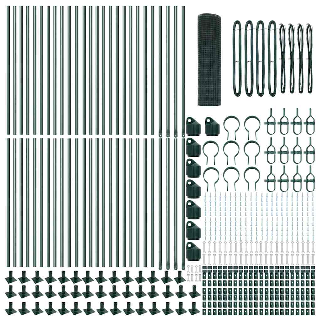 Zaunpfosten Grün 100 x 0,5 m (19 x 19 mm Maschenweite)