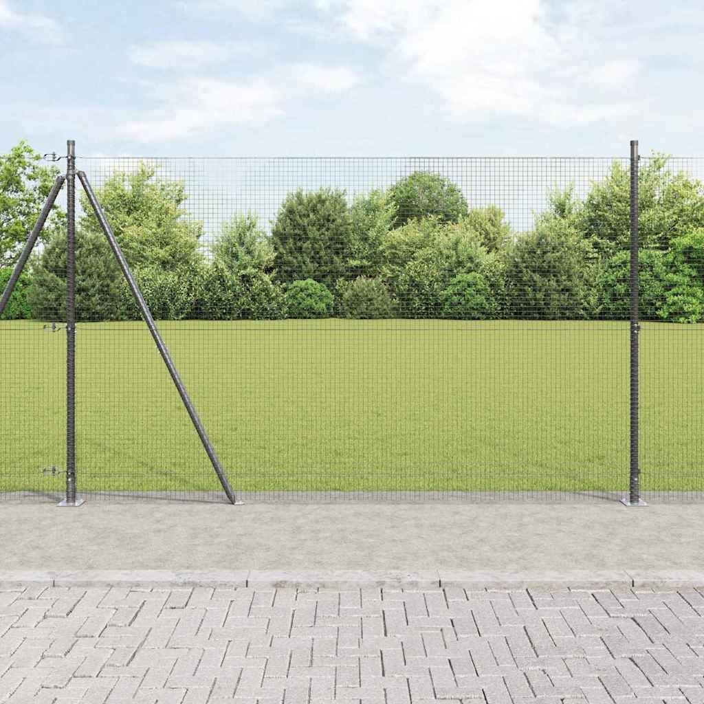 Zaunpfosten Grau 10 x 1,4 m (19 x 19 mm Drahtgewebe)