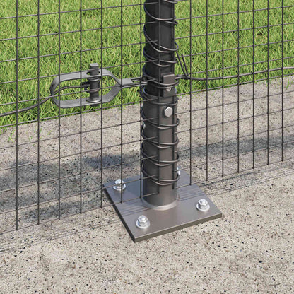 Zaunpfosten Grau 25 x 0,5 m (25 x 25 mm Maschen) Stahl