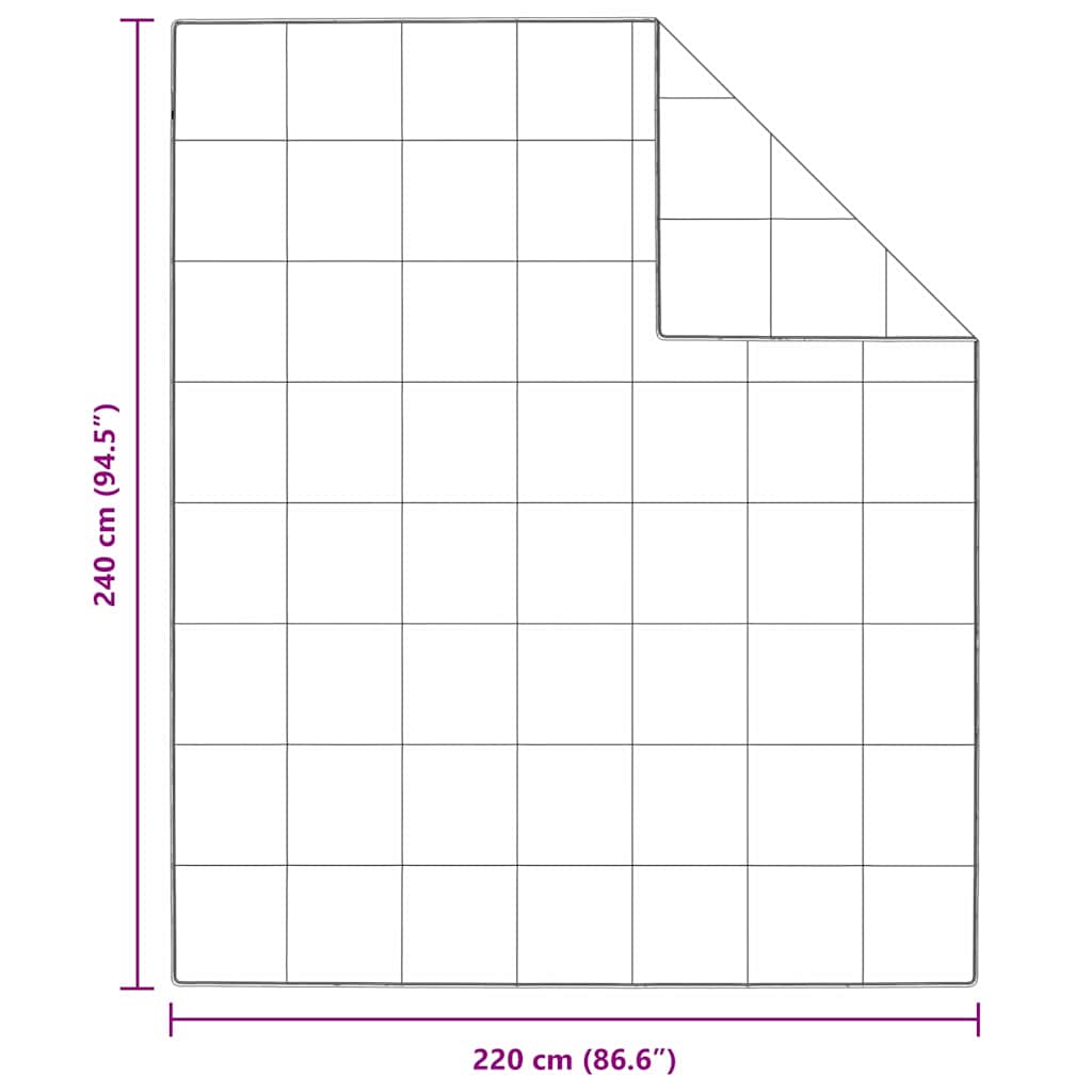 Bettdecke Weiß 240 x 220 cm Feder