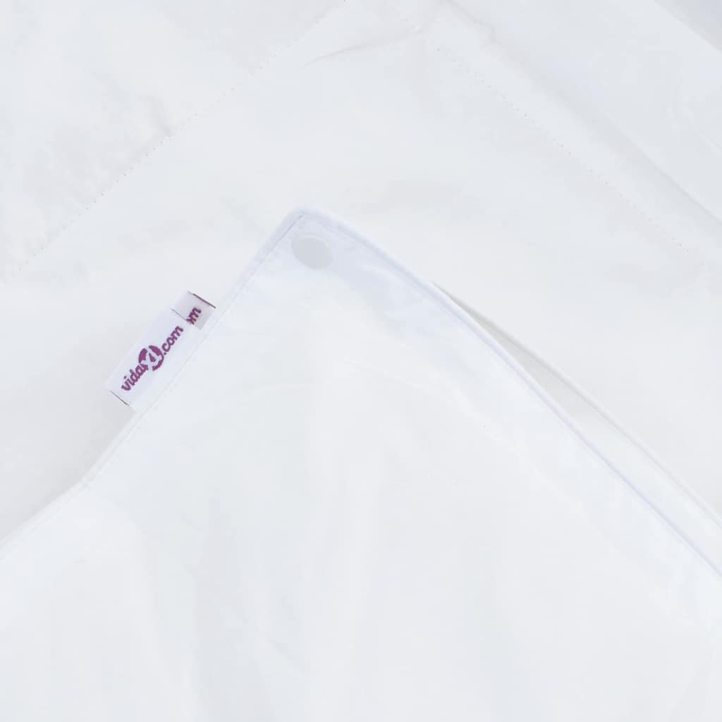 2-in-1 Bettdecke Weiß 155 x 220 cm Feder