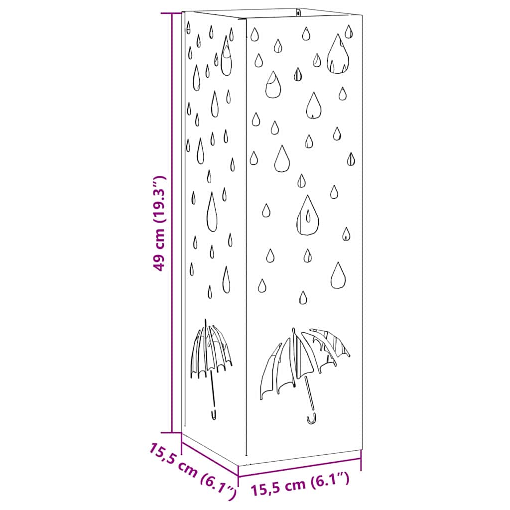 Sonnenschirmhalter Anthrazit 15,5 x 15,5 x 49 cm Metall