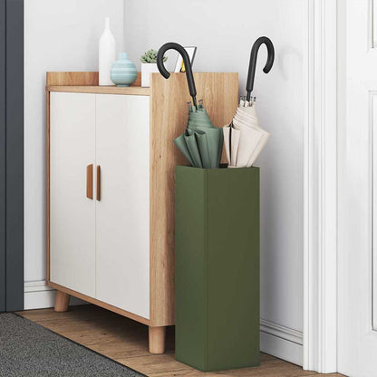 Sonnenschirmhalter mit Speicher Oliv 15,5 x 15,5 x 49 cm Metall