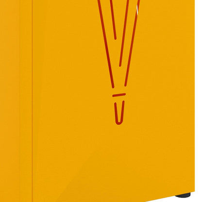 Sonnenschirmhalter mit Speicher Senf 15,5 x 15,5 x 49 cm Metall