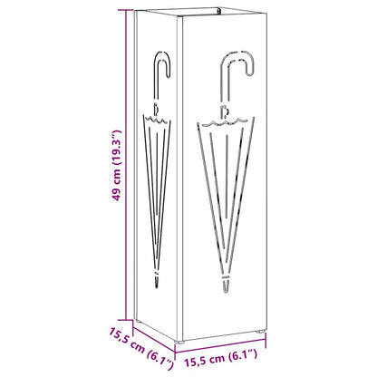 Sonnenschirmhalter mit Speicher Senf 15,5 x 15,5 x 49 cm Metall