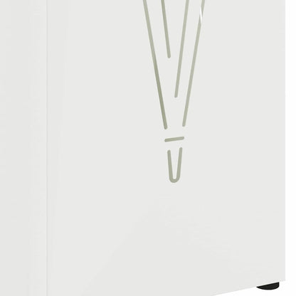 Sonnenschirmhalter mit Speicher Weiß 15,5 x 15,5 x 49 cm Metall