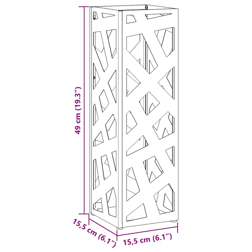 Sonnenschirmhalter Anthrazit 15,5 x 15,5 x 49 cm Metall
