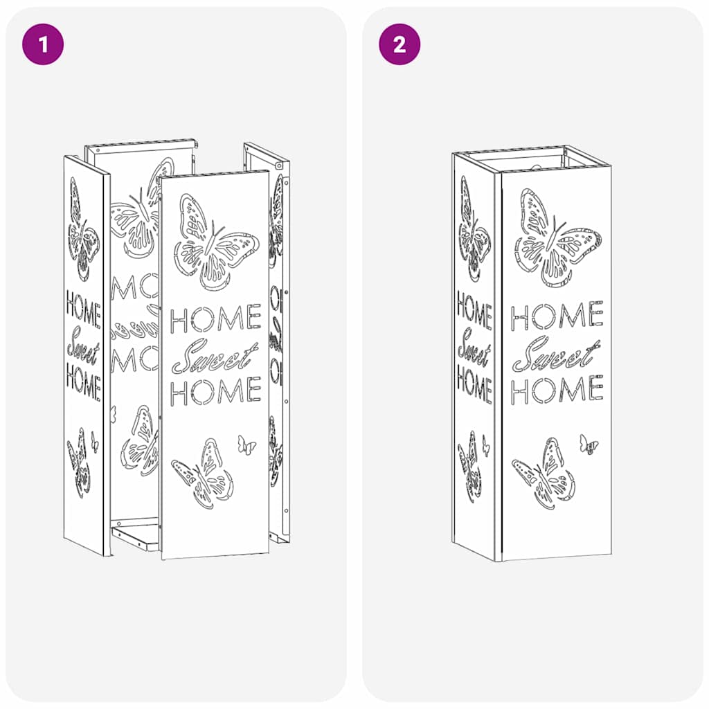 Sonnenschirmhalter mit Speicher Oliv 15,5 x 15,5 x 49 cm Metall