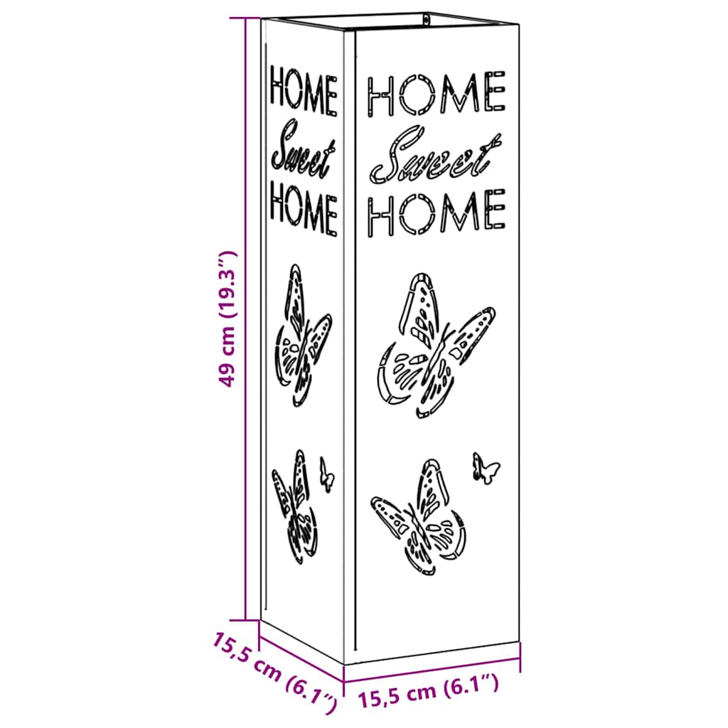 Sonnenschirmhalter mit Speicher Senf 15,5 x 15,5 x 49 cm Metall