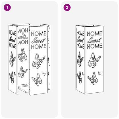 Sonnenschirmhalter mit Speicher Oliv 15,5 x 15,5 x 49 cm Metall