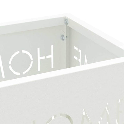 Sonnenschirmhalter mit Speicher Weiß 15,5 x 15,5 x 49 cm Metall