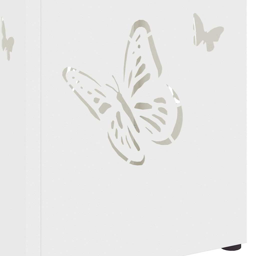 Sonnenschirmhalter mit Speicher Weiß 15,5 x 15,5 x 49 cm Metall