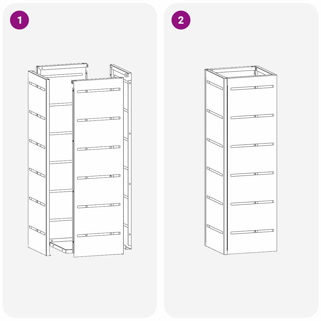 Sonnenschirmhalter mit Speicher Rosa 15,5 x 15,5 x 49 cm Metall