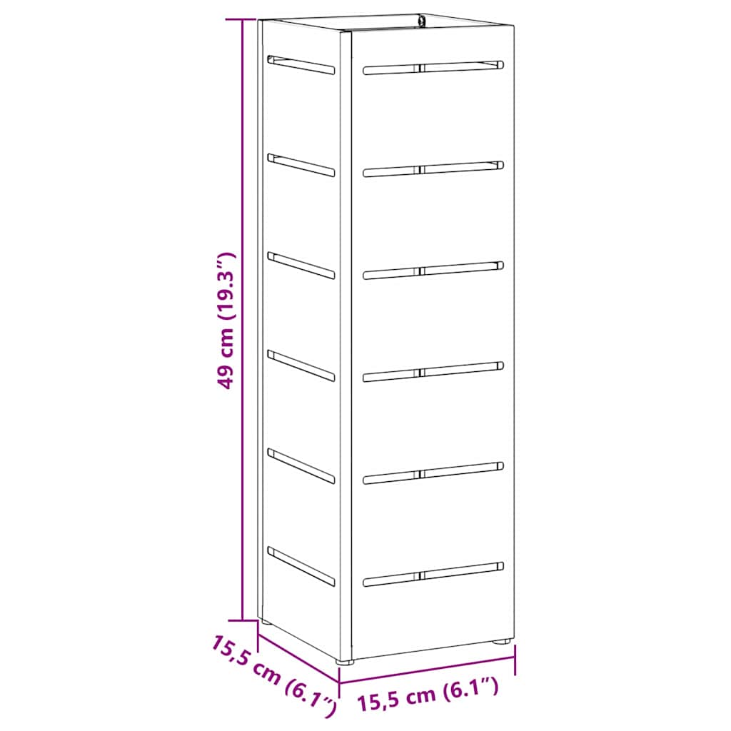 Sonnenschirmhalter mit Speicher Senf 15,5 x 15,5 x 49 cm Metall