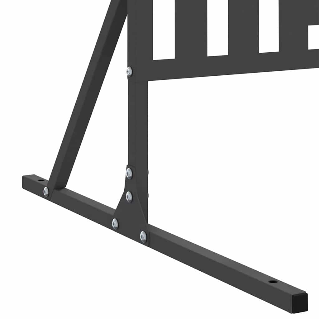 Sichtschutz Schwarz 100 x 50 x 180 cm Stahl