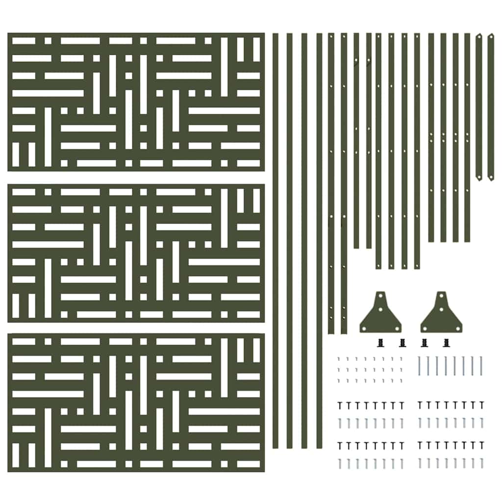 Sichtschutz Oliv 100 x 50 x 180 cm Stahl