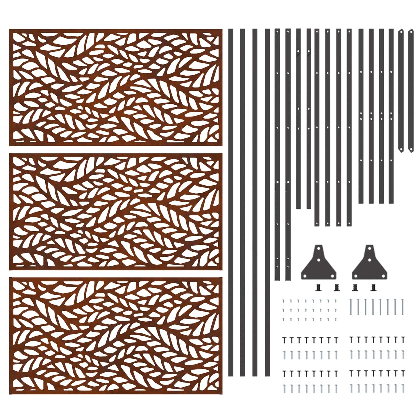 Sichtschutz Grau 100 x 50 x 180 cm Wetterfeststahl