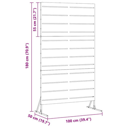 Sichtschutz Schwarz 100 x 50 x 180 cm Stahl