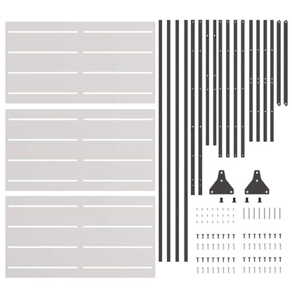 Sichtschutz Grau 100 x 50 x 180 cm Stahl