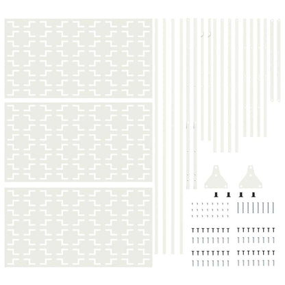 Sichtschutz Weiß 100 x 50 x 180 cm Stahl