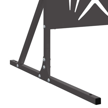 Sichtschutz Schwarz 100 x 50 x 180 cm Stahl