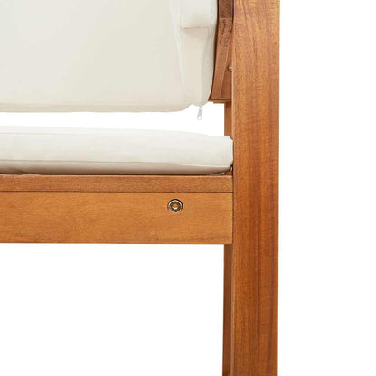 Gartenstuhl mit Kissen Braun 50 x 50 x 91cm Massivholz Akazie