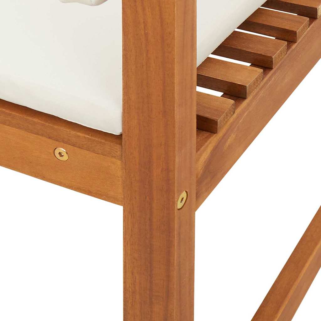 Gartenstuhl mit Kissen Braun 50 x 50 x 91cm Massivholz Akazie