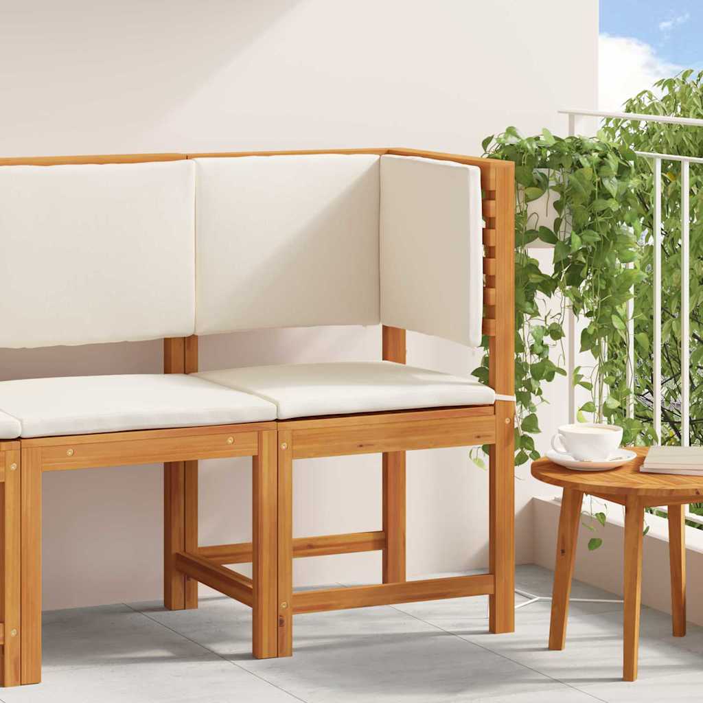 Gartenstuhl mit Kissen Braun 50 x 50 x 91cm Massivholz Akazie