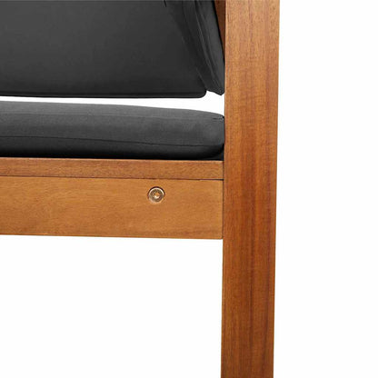 Gartenstuhl mit Kissen Braun 50 x 50 x 91cm Massivholz Akazie